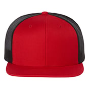 Front view of Wool Blend Flat Bill Trucker Cap
