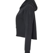 Side view of Women’s Laguna Sueded Raw Edge Crop Hoodie