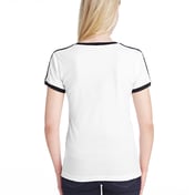 Back view of Ladies’ Retro Ringer T-Shirt