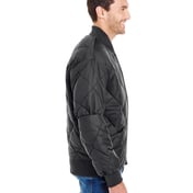 Side view of Men’s Diamond Quilted Nylon Jacket