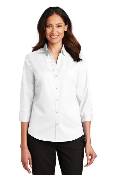 Front view of Women's 3/4-Sleeve SuperPro Twill Shirt