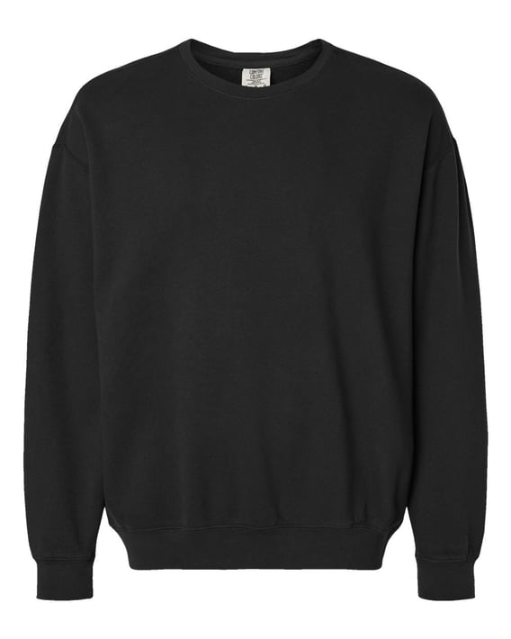 Front view of Garment-Dyed Lightweight Fleece Crewneck Sweatshirt