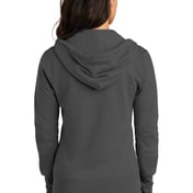 Back view of Ladies Core Fleece Full-Zip Hooded Sweatshirt