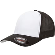 Front view of Flexfit Trucker Mesh With White Front Panels Cap