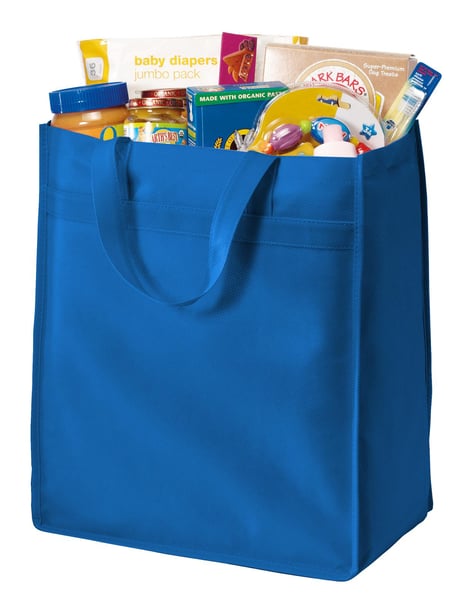 Front view of Standard Polypropylene Grocery Tote