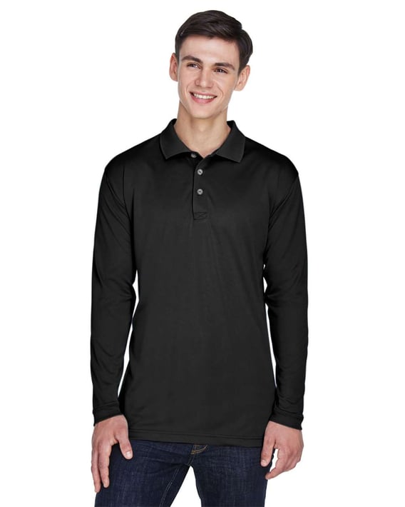 Front view of Cool & Dry Sport Long Sleeve Polo