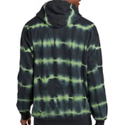 Back view of Allover Stripe Tie-Dye Fleece