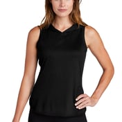 Front view of Women’s PosiCharge ® Tri-Blend Wicking Draft Hoodie Tank