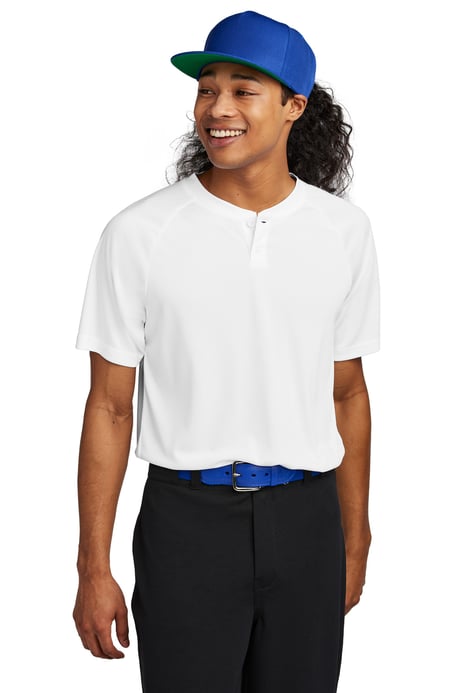 Front view of PosiCharge&reg; Competitor 2-Button Henley