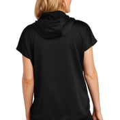 Back view of Women’s Performance Terry Short Sleeve Hoodie