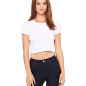 Front view of Ladies’ Poly-Cotton Crop T-Shirt