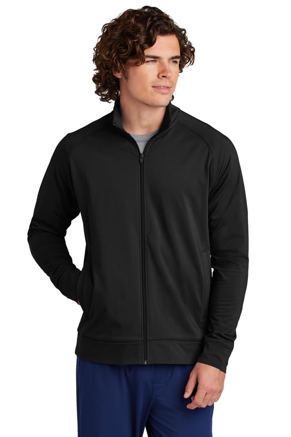 Front view of Sport-Wick® Stretch Full-Zip Cadet Jacket