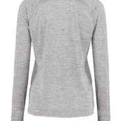 Back view of Women’s Electrify CoolCore® Long Sleeve V-Neck T-Shirt