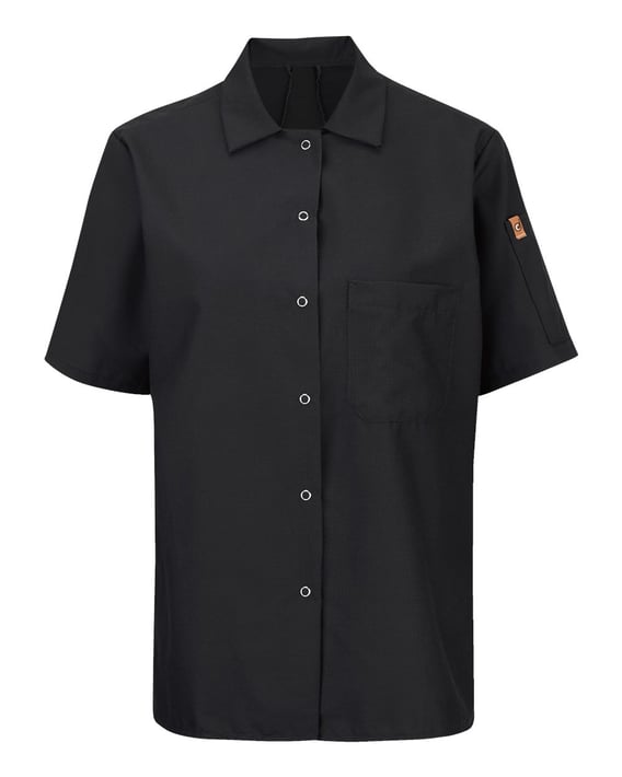 Front view of Women’s Mimix™ Short Sleeve Cook Shirt With OilBlok