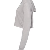 Side view of Women’s Triblend Crop Long Sleeve Hoodie