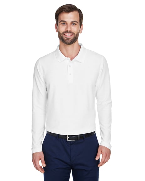 Front view of Men's DRYTEC20 Performance Long-Sleeve Polo