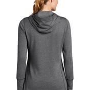 Back view of Women’s PosiCharge &reg; Tri-Blend Wicking Fleece Hooded Pullover