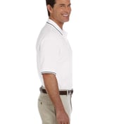 Side view of Men’s Pima Piqué Hort-Sleeve Tipped Polo