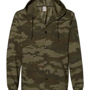 Front view of Water-Resistant Hooded Windbreaker