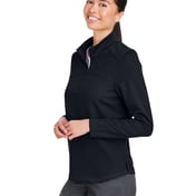 Side view of Women’s Express Tech Performance Pique Quarter-Zip Pullover