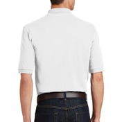 Back view of Heavyweight Cotton Pique Polo With Pocket