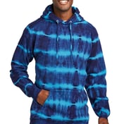 Front view of Allover Stripe Tie-Dye Fleece