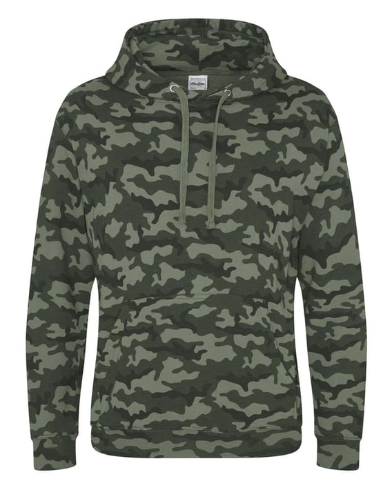 Front view of Camo Hoodie