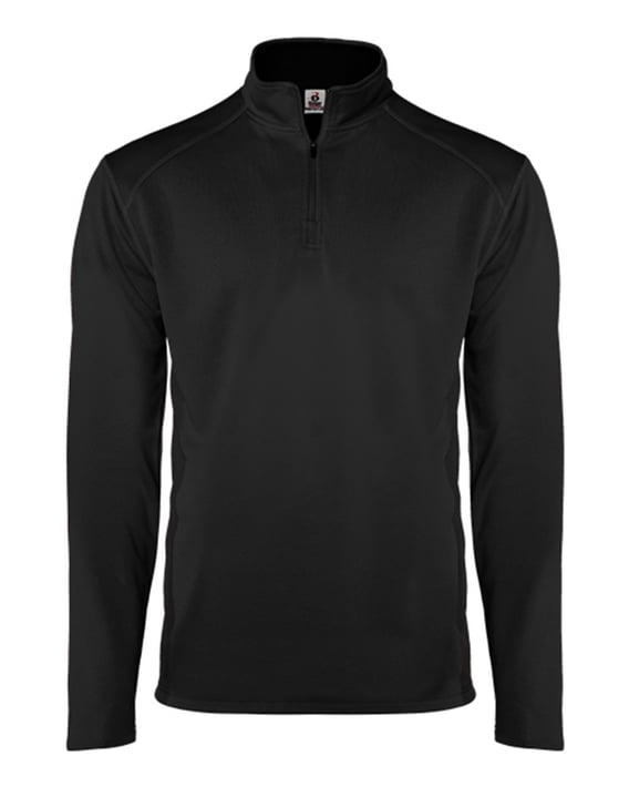 Front view of Money Mesh Quarter-Zip Pullover