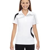 Front view of Ladies’ Impact Performance Polyester Piqué Colorblock Polo