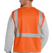 Back view of ANSI 107 Class 2 Economy Mesh Zippered Vest