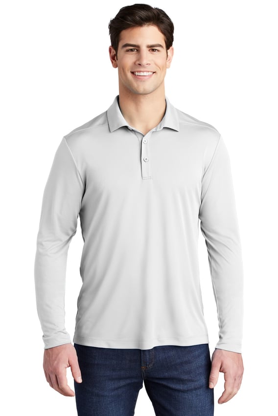Front view of Posi-UV&reg; Pro Long Sleeve Polo