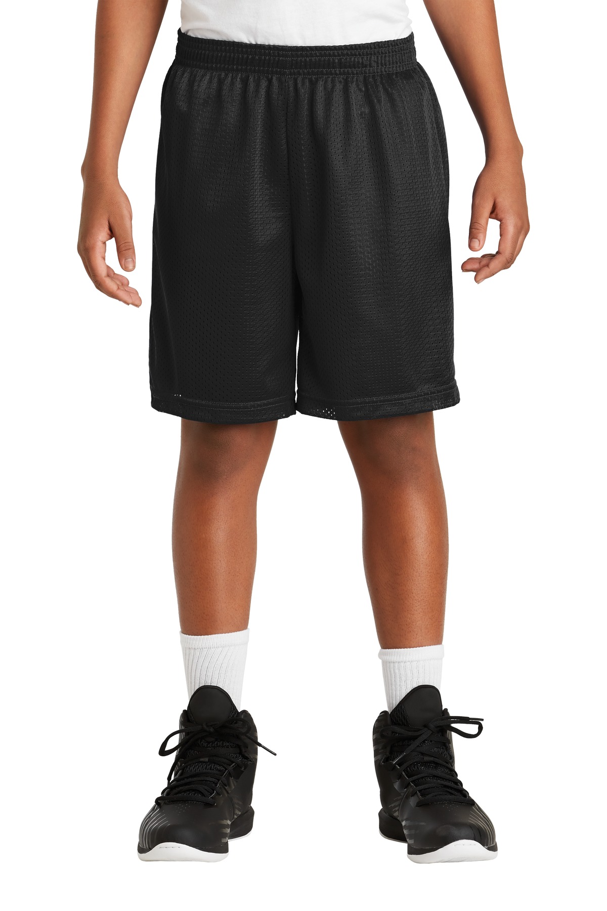 Front view of Youth PosiCharge® Classic Mesh Short