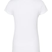 Back view of Women’s Fine Jersey V-Neck T-Shirt