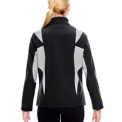 Back view of Ladies’ Icon Colorblock Soft Shell Jacket