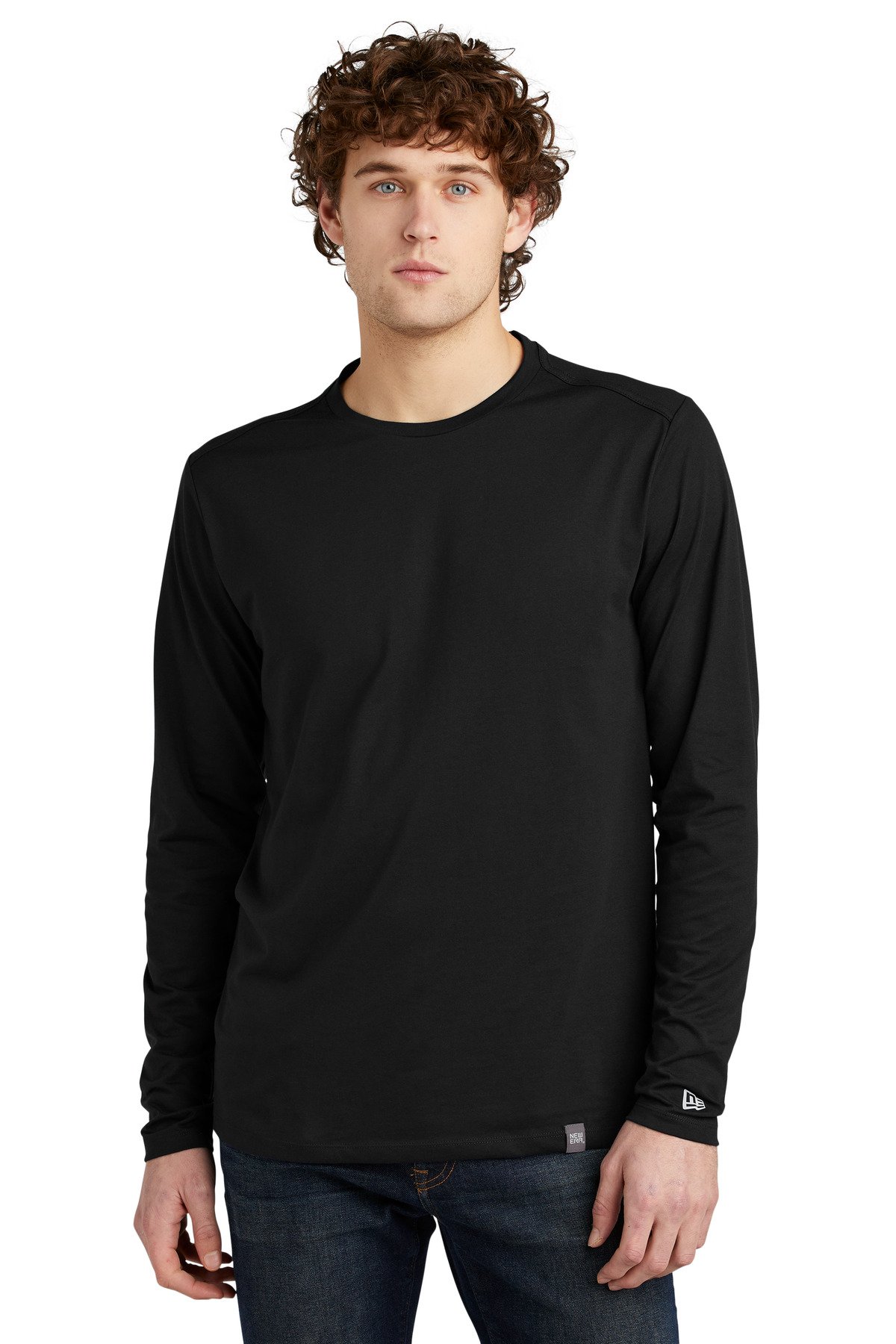 Front view of Heritage Blend Long Sleeve Crew Tee