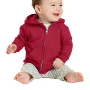 Front view of Infant Core Fleece Full-Zip Hooded Sweatshirt