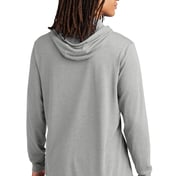 Back view of Unisex Tri-Blend Hoodie Tee