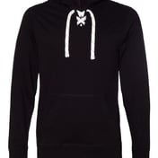 Front view of Jersey Sport Lace Hooded Pullover