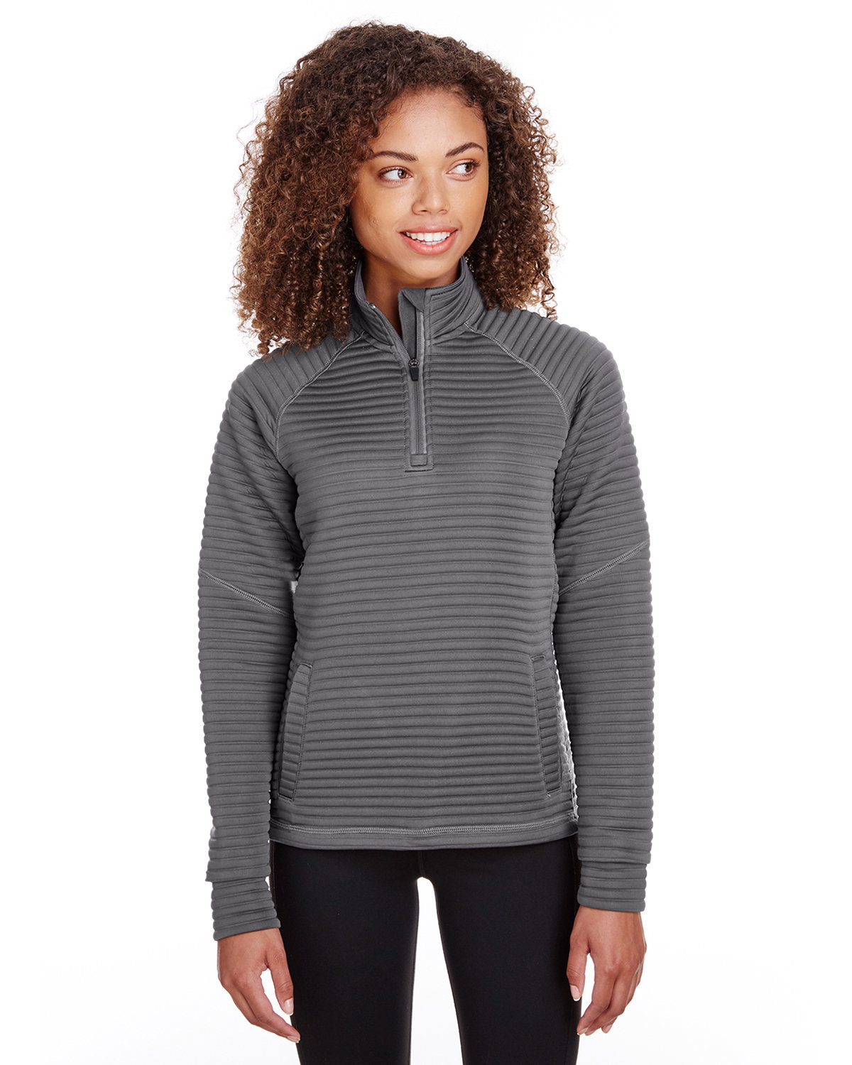 Front view of Ladies’ Capture Quarter-Zip Fleece