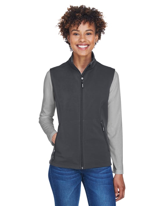 Front view of Ladies’ Cruise Two-Layer Fleece Bonded SoftShell Vest