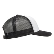 Side view of YP Classics® Adult Adjustable White-Front Panel Trucker Cap