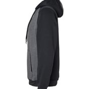 Side view of Eco Revive™ Three-Season Triblend Fleece Hooded Sweatshirt