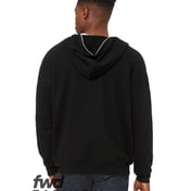 Back view of FWD Fashion Unisex Full-Zip Fleece With Zippered Hood