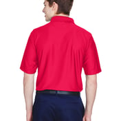 Back view of Men’s Cool & Dry Elite Tonal Stripe Performance Polo