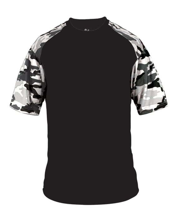 Front view of Youth Camo Sport T-Shirt