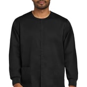 Front view of Unisex WorkFlex Snap-Front Scrub Jacket