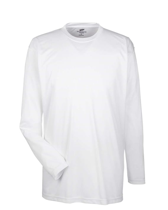 Front view of Cool & Dry Sport Long Sleeve Performance Interlock T-Shirt