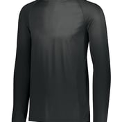 Side view of Youth Attain Wicking Long Sleeve Shirt
