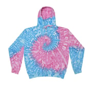 Front view of Tie-Dyed Full-Zip Hooded Sweatshirt