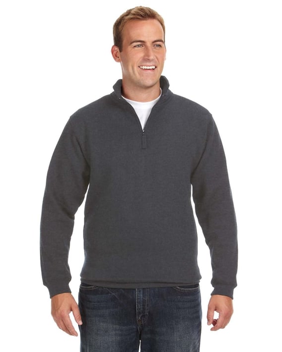 Front view of Adult Heavyweight Fleece Quarter-Zip